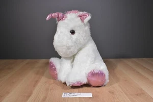 Kelly Toy Whimsical White Pink Unicorn 2017 Plush (310-485-3) - Picture 1 of 6