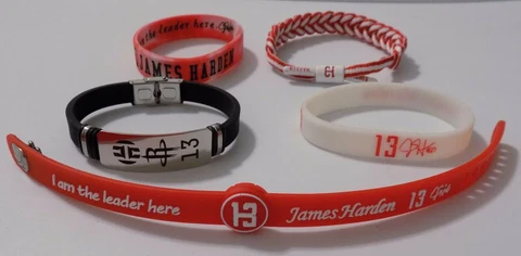 James Harden Houston Rockets #13 Mixed Quality Bracelet Lot (5) Cover