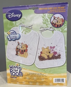 Kit bavaglini Winnie The Pooh Tiger punto croce Janlynn Snoozy Day 2004 #1136 - Foto 1 di 6