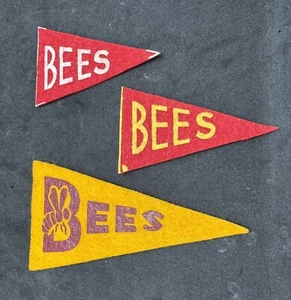 Old Vintage Antique 1936-1938 BF3 Boston Bees Baseball Mini Pennant SET - Picture 1 of 1