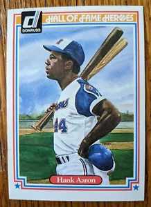 HANK AARON, 1983 DONRUSS HALL OF FAME HEROES #34 - Picture 1 of 2