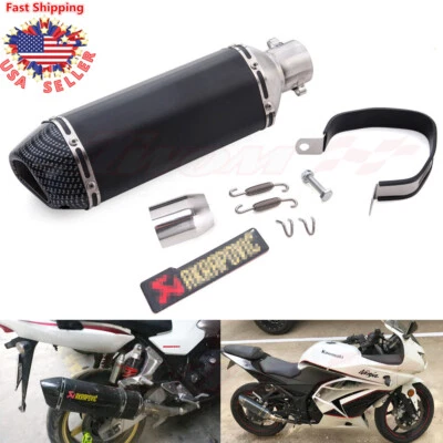38-51mm Motorcycle Universal Killer Slip on Exhaust Muffler Pipe Silencer CBR US - Image 1 of 4