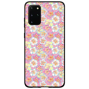 Hard Case Schutzhülle für Samsung Galaxy S Preppy Gelb Weiß Rosa Blumen - Bild 1 von 6