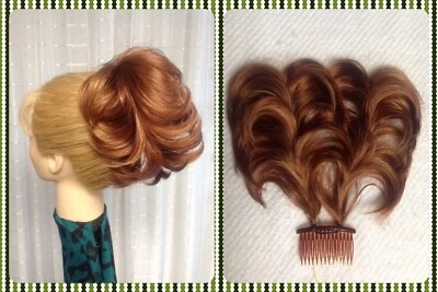 CHARITY MONA LISA 2 Dobráveis 7" FIOS 5" Cabelo UP-DO LOIRO MARROM VERMELHO PRETO - Imagem 1 de 4