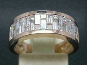 Men's Engagement & Wedding Band 14K Rose Gold Plated 3.40 Ct Simulated Diamond - Picture 1 of 3