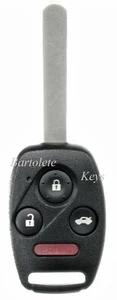 Replacement Remote Keyless Entry Transponder Key Fob For Honda Pilot Accord - Picture 1 of 9