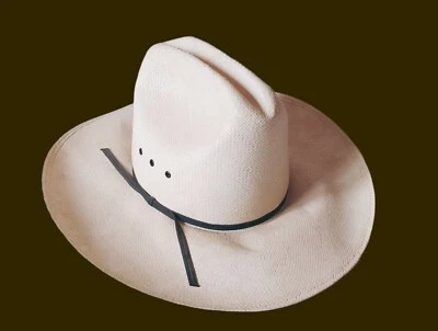 Sombrero vaquero western vintage Wrangler 4 estrellas blanco roto beige 7 1/8  Foto 1 de 4