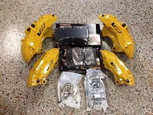 New Cadillac CTS-V 6 Piston Yellow Brembo Calipers Front & Rear w/pads pins ZL1 - Picture 1 of 7