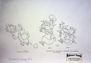 Celda modelo dibujada a mano Robinson Sucroe (Robinson Sucroë) 1994 producción de animación - Imagen 1 de 2