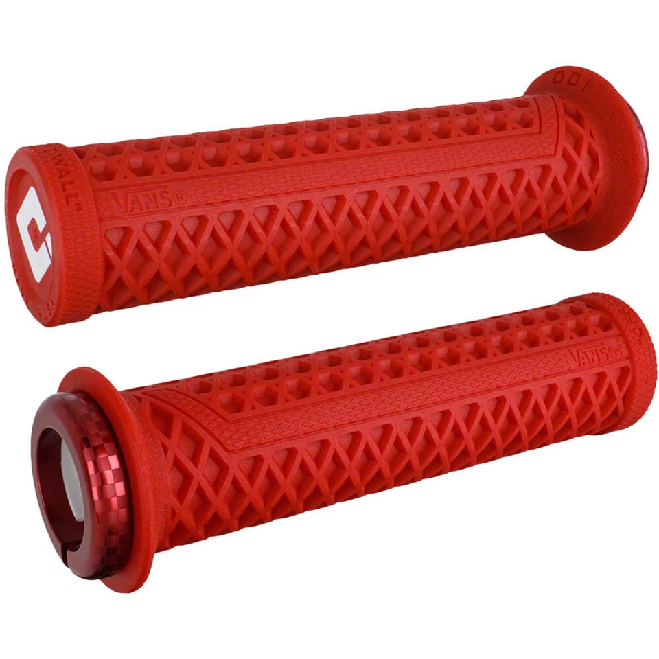 Pair Of MTB Vans V2.1 135Mm Red Checkered ODGD33VNR-R ODI MTB Bike Grips