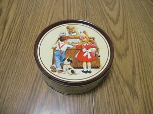 SOMETHING NICE FOR SOMEONE SPECIAL METAL TIN ORANGE SLICES VINTAGE COOKIE TIN - Picture 1 of 10