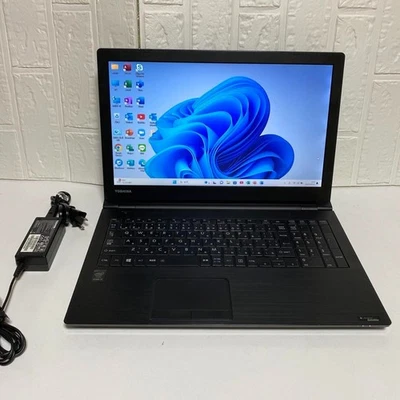 Toshiba Dynabook Laptop Windows 11 Pro 64-bit Core i5-5200U Black Used Japan - Image 1 of 4