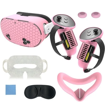 For Meta For Quest3S VR Headset Silicone Cover Set 7 Piece Protection Kit - Image 1 of 4