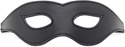 Black Leather Costume Eye mask Masquerade Mask for Halloween, Carnival Prom...  - Image 1 of 4