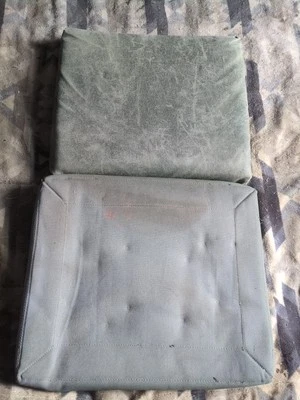 2x  Surplus Seat Bottom Rear Back Rest? Cushions GREEN,  M998 HMMWV Humvee  Used - Image 1 of 4