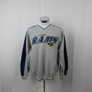 Vintage St. Louis Rams Jersey Accent Embroidered Sweatshirt Medium #4560 - Picture 1 of 11