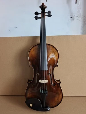 New 4/4 violin Stradi model flamed maple back spruce top hand carved N5 - Image 1 of 4