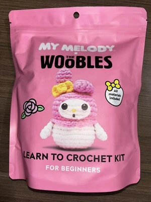 The Woobles Hello Kitty & Friends My Melody Crochet Kit & Hook NEW Shark Tank - Image 1 of 2