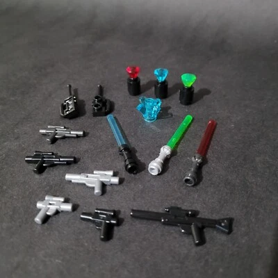 LEGO LOT STAR WARS CLONE BLASTER PIECES WEAPONS LIGHT SABER KYBER CRYSTALS - Image 1 of 4