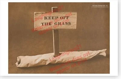 LAUGHINGRAVY21 Keep Off The Grass Marijuana Retro 1970 Dept Of Defense Poster