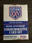 Vtg 1990 Pro Set Super Bowl XXV Silver Anniversary Commemorative OPENED Box Set