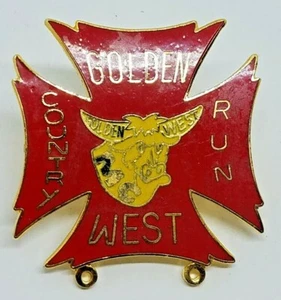 Golden West Country Run Motorcycle Club Pin 1 1/2" - Picture 1 of 3