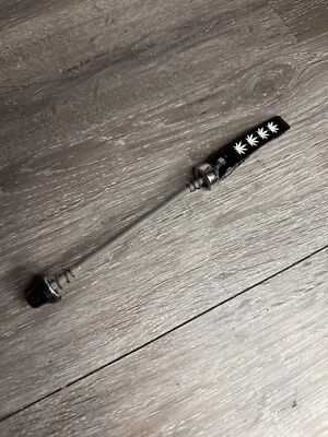 Weed Pot Leaf Cannabis Front Bicycle Quick Release Skewer 100mm MTB Road Black - Image 1 of 4