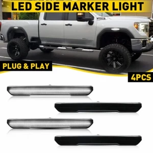 Smoke Lens LED Side Marker Fender Lights for 2020+ GMC Sierra HD 2500 3500 EOA - Picture 1 of 12