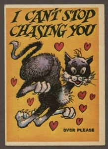 I Can't Stop Chasing You  1959 Topps Funny Valentines Trading Card - Picture 1 of 2