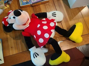 Vintage Disney Large 27" Plush Minnie Mouse, Red Dress, Nice! - Picture 1 of 8