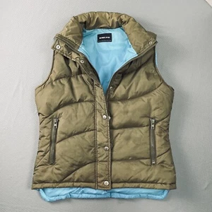 Only Outerwear Puffer Vest Womens Down Size Medium Green With Turquoise - Picture 1 of 15