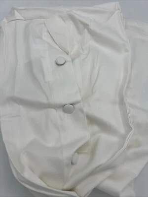 Capa de travesseiro de sarja 100% algodão branca cunha grande 26”x18” - Imagem 1 de 4