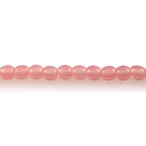 Milky Pink - 100 3mm Round Czech Glass Pressed Druk Beads - Picture 1 of 1