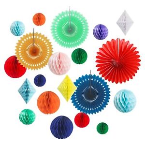 20Pcs Multi-Color Paper Honeycomb Balls Decoration Kit for Candy Bar Birthday...