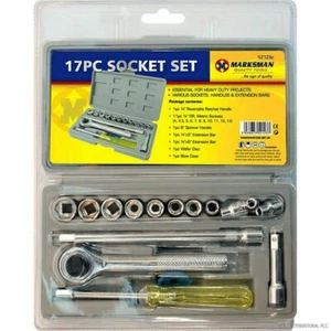 17pc 1/4” Inch  Wrench Socket Boxed Set Essential for Heavy Duty Projects Useful - Picture 1 of 4