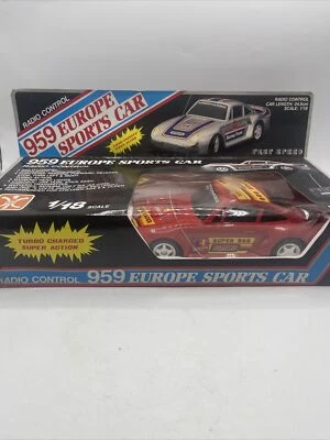 PORSCHE 959 WHITE SUNCON RED Car * Radio Control * Scale 1/18 Hong Kong - Image 1 of 4