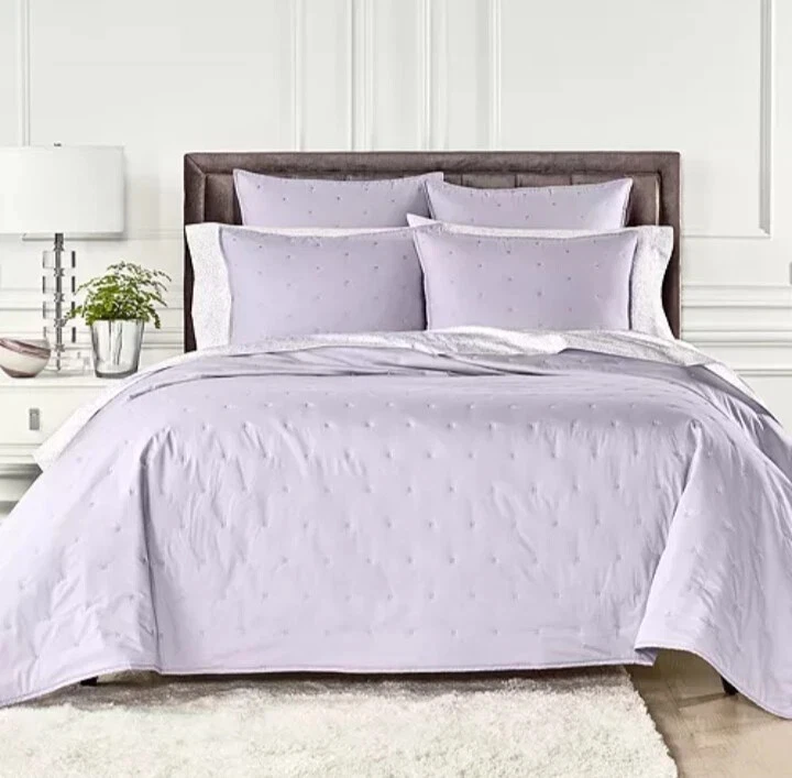 Sky 3 Piece KING Tufted Coverlet Set Shams  Lilac purple $270 MSRP - Image 1 of 4
