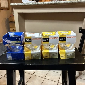 4 Pack 3 Sylvania, 1 GE 40W Indoor G25 Light Bulbs Clear Brand New OriginalBox’s - Picture 1 of 3