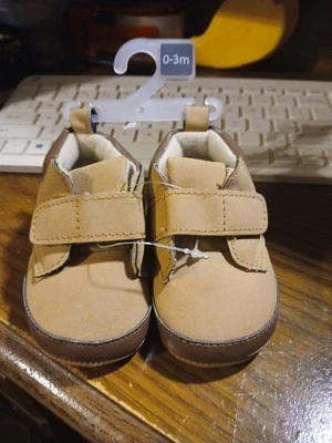 Carter’s Child of Mine Brown Soft Boot Shoe, Baby Boy 0-3M NWT NEW - Image 1 of 4