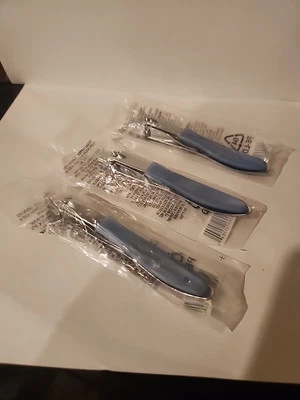 Cortaúñas Avon Azul Acero al Carbono Lote de 3 Nuevo Sellado en Paquete Foto 1 de 4