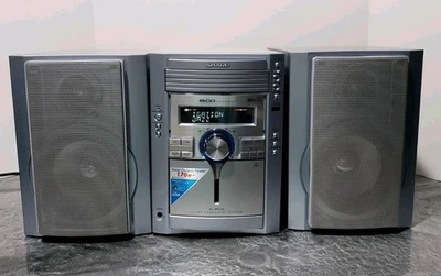 Sharp XL-MP130 High Power Micro Component System 5 CD, Tape, Aux, 100% Working - Image 1 of 4