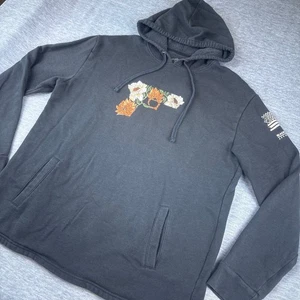 Black On Ammo Apparel Co Hoodie Mens Flower Pistol American Flag Graphic - Picture 1 of 6
