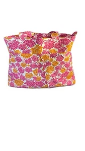 Iota Computer Canvas Tasche mit schönen rosa und orange Blumen - Bild 1 von 5