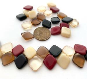11 x 13mm Glass Drop Beads Mix 20