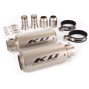 Motorcycle 51mm Exhaust Pipe Left Right Muffler Escape with Removable DB Killer - Picture 1 of 5
