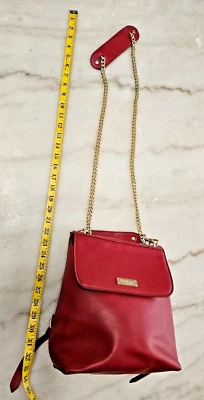 Authentic "Babe" Women's Cherry Red Molten Faux Leather Crossbody Bag - Image 1 of 4