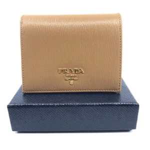 Prada Vitello Move Small Cipria Leather Flap Wallet NEW - Picture 1 of 7