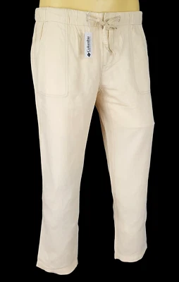 PANTALONES DE VERANO COLOMBIA Chicos Jóvenes LINO Amarillo PANTALONES DE SALÓN - M - W27" - £59 Foto 1 de 4
