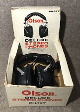 Vintage Olson PH-197 Deluxe Stereo Phones Headphones Ham Radio Metal Detector