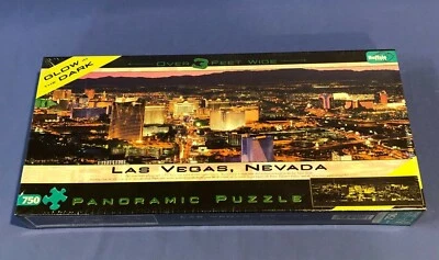 Las Vegas NV 750 Piece Panoramic Glow In The Dark Jigsaw Puzzle Over 3' Wide NEW - Image 1 of 4